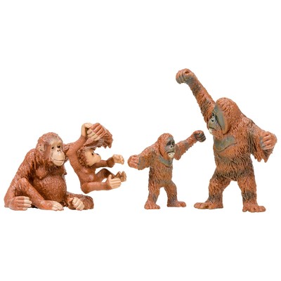 Набор фигурок «Мир диких животных: семья орангутангов», 4 предмета