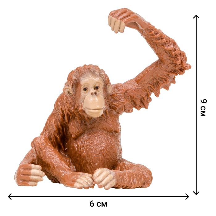 Набор фигурок «Мир диких животных: семья орангутангов», 4 предмета - фото 1905802076
