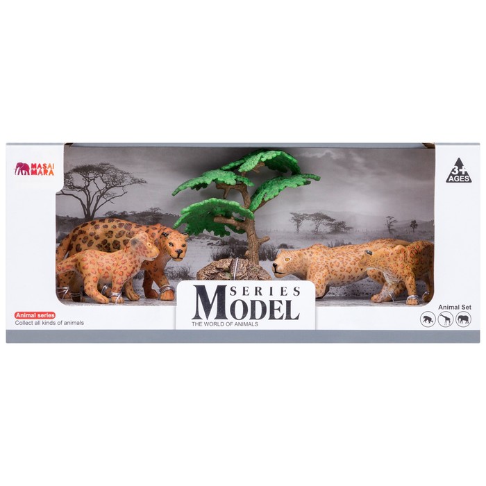 Набор фигурок «Мир диких животных: семья ягуаров», 6 предметов - фото 1905802105