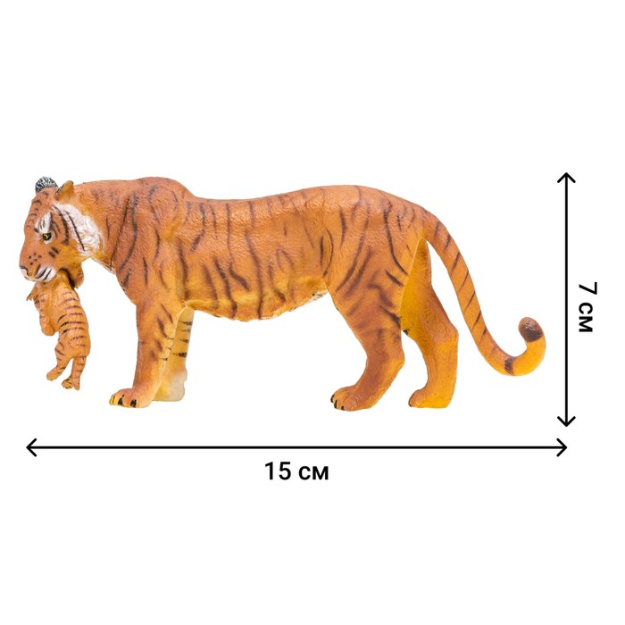 Набор фигурок «Мир диких животных: семья тигров», 6 предметов - фото 1905802110