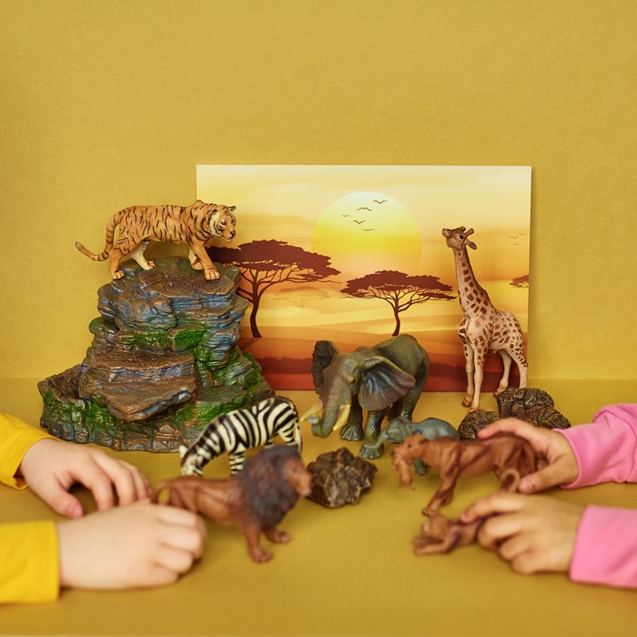Набор фигурок «Мир диких животных: семья зебр», 5 предметов - фото 1905802128