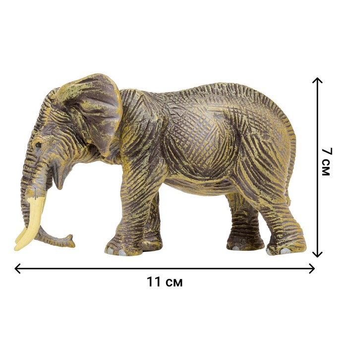 Набор фигурок «Мир диких животных: семья слонов», 5 предметов - фото 1905802131