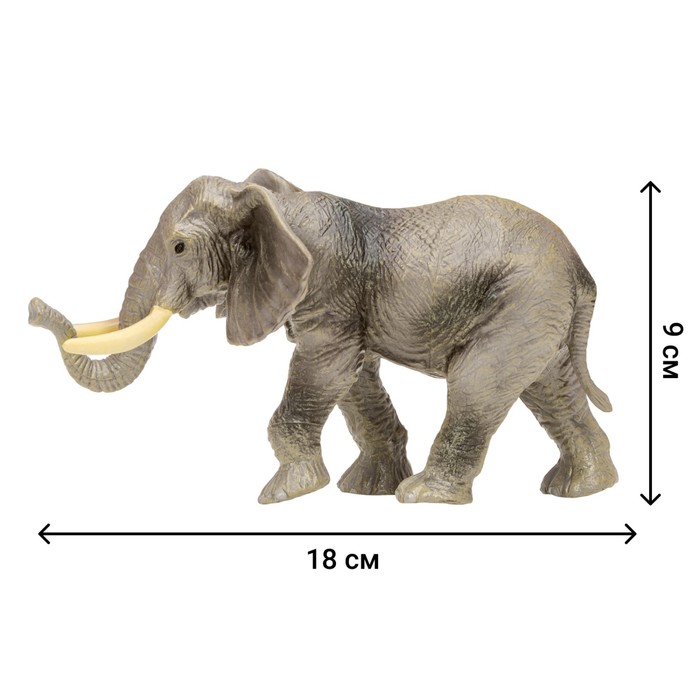 Набор фигурок «Мир диких животных: семья слонов», 5 предметов - фото 1905802133