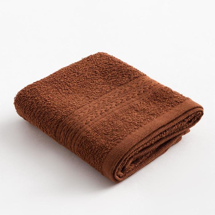 Полотенце махровое «ВЫГОДА» 30х50 см, цвет коричневый 100% хлопок - Фото 1