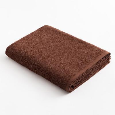 Полотенце махровое Экономь и Я 50х90 см, цв. шоколад, 100% хлопок
