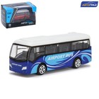Автобус металлический «Междугородний», масштаб 1:64, цвет синий - фото 318542860