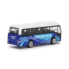 Автобус металлический «Междугородний», масштаб 1:64, цвет синий - фото 6428832