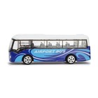 Автобус металлический «Междугородний», масштаб 1:64, цвет синий - фото 6428833