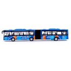 Автобус металлический «Городской транспорт», инерционный, масштаб 1:64, цвет синий - фото 3727111