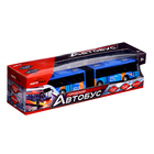 Автобус металлический «Городской транспорт», инерционный, масштаб 1:64, цвет синий - фото 3727113