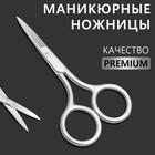 Ножницы маникюрные «Premium», прямые, широкие, 9 см, на блистере, цвет серебристый - фото 7151565