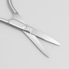 Ножницы маникюрные «Premium», прямые, широкие, 9 см, на блистере, цвет серебристый - Фото 2