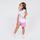 Пижама для девочки, цвет белый/розовый, рост 134 см (46) - Фото 2