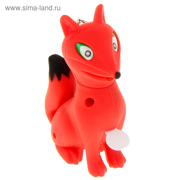 Фонарик кричалка на кольце "Лиса" МИКС - Фото 1