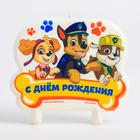 Свеча в торт "С Днем рождения", Щенячий патруль - фото 24661869