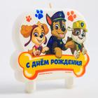 Свеча в торт "С Днем рождения", Щенячий патруль - фото 24661868