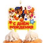 Свеча для торта "С Днем рождения", Щенячий патруль - фото 9283653