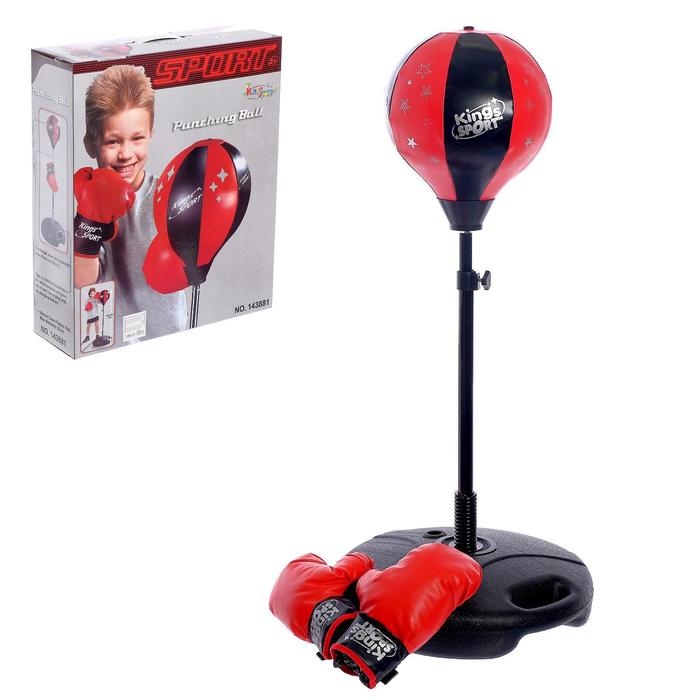 УЦЕНКА (помята упаковка) Набор для бокса «Нокдаун», груша, перчатки, 81–120 см - Фото 1