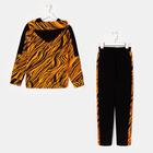 Костюм женский (свитшот, брюки), цвет оранжевый, размер 42 - Фото 6