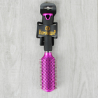 Расчёска массажная с прорезиненной ручкой, прямоугольная, цвет розовый - Фото 4