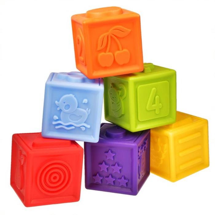 Развивающая игрушка «Кубики», 6 штук - Фото 1