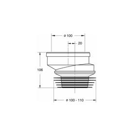 

Манжета для унитаза BONOMINI 8426LX10C0WZ, 20 мм, подключение к стоку d=100-110 мм