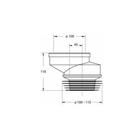 

Манжета для унитаза BONOMINI 8428LX10C0WZ, 40 мм, подключение к стоку d=100-110 мм