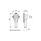 Сифон для писсуара BONOMINI 3880GZ50B2WZ, скрытого монтажа, горизонтальный, d=50 мм - Фото 2