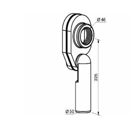 

Сифон для писсуара SantecPro AP1350, d=50 мм, белый
