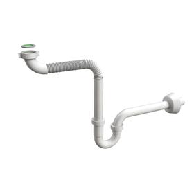 

Сифон для раковины BONOMINI 2720PP20B0WZ, 1 1/4", горизонтальный, гибкое подключение, белый