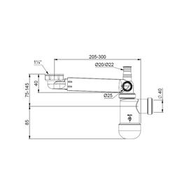 

Сифон для раковины PREVEX Preloc PR4-N4NNA-003, d=40 мм, подключенние к стир.машине/переливу