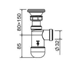 

Сифон для раковины SantecPro AQ37032, 1 1/4", без перелива