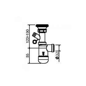 

Сифон для раковины SantecPro AQ370P3, 1 1/4", без перелива