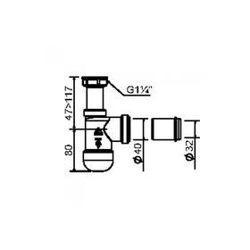 

Сифон для раковины SantecPro AQ400A3, 1 1/4", без перелива