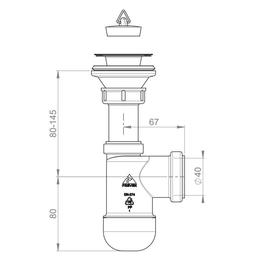 

Сифон для раковины SantecPro AQ46040, 1 1/4", без перелива