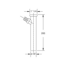 

Сливная трубка BONOMINI 0710AR54B7WZ, 1 1/4", с подключением к стиральной машине, хром