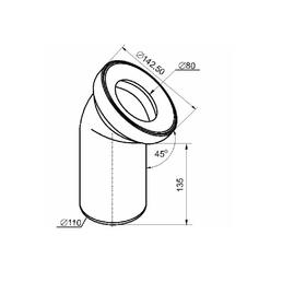 

Труба фановая для унитаза SantecPro PR303, d=110 мм, 45°