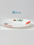 Столовый сервиз «Бархатная роза», 37 предметов, стеклокерамика, белый - Фото 14