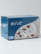 Столовый сервиз «Бархатная роза», 37 предметов, стеклокерамика, белый - Фото 23