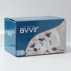 Столовый сервиз «Бархатная роза», 37 предметов, стеклокерамика, белый - Фото 28