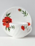 Столовый сервиз «Бархатная роза», 37 предметов, стеклокерамика, белый - Фото 3