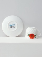 Столовый сервиз «Бархатная роза», 37 предметов, стеклокерамика, белый - Фото 6