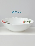 Столовый сервиз «Бархатная роза», 37 предметов, стеклокерамика, белый - Фото 8