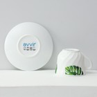 Чайный сервиз Avvir «Лист папоротника», 12 предметов: чашка 200 мл, блюдце d=14 см, стеклокерамика, белый - Фото 6