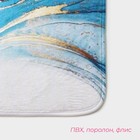 Коврик для ванной Доляна «Камень», 40×60 см, цвет бирюзовый - Фото 2
