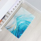 Коврик для ванной Доляна «Камень», 40×60 см, цвет бирюзовый - фото 9573345