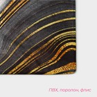 Коврик для ванной Доляна «Камень», 44×120 см, цвет чёрный - фото 6429150