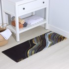 Коврик для ванной и туалета Доляна «Камень», 44×120 см, чёрный - Фото 2