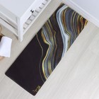 Коврик для ванной Доляна «Камень», 44×120 см, цвет чёрный - Фото 8