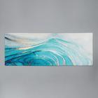 Коврик для ванной и туалета Доляна «Камень», 45×120 см, цвет бирюзовый - Фото 2